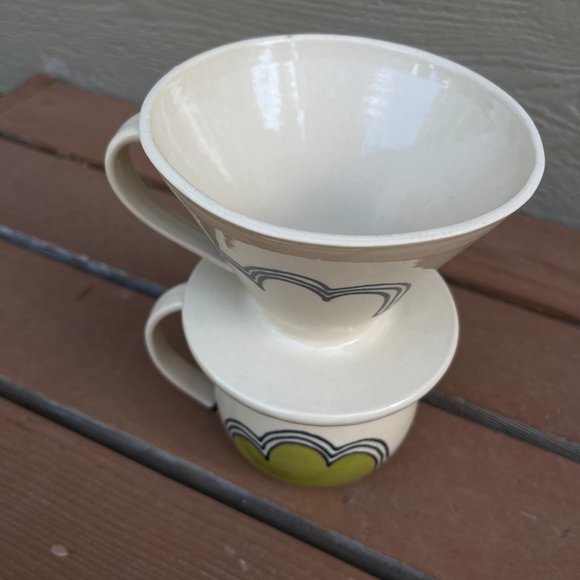 Handmade Coffee Pour-over Set! "Green Cloud" - Like New - Picture 3 of 8